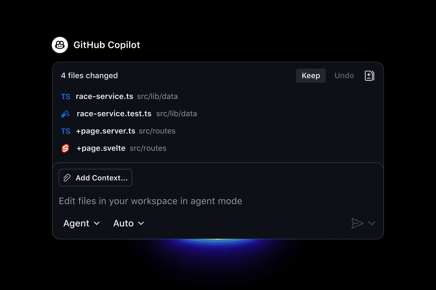 GitHub Copilot · агентский режим