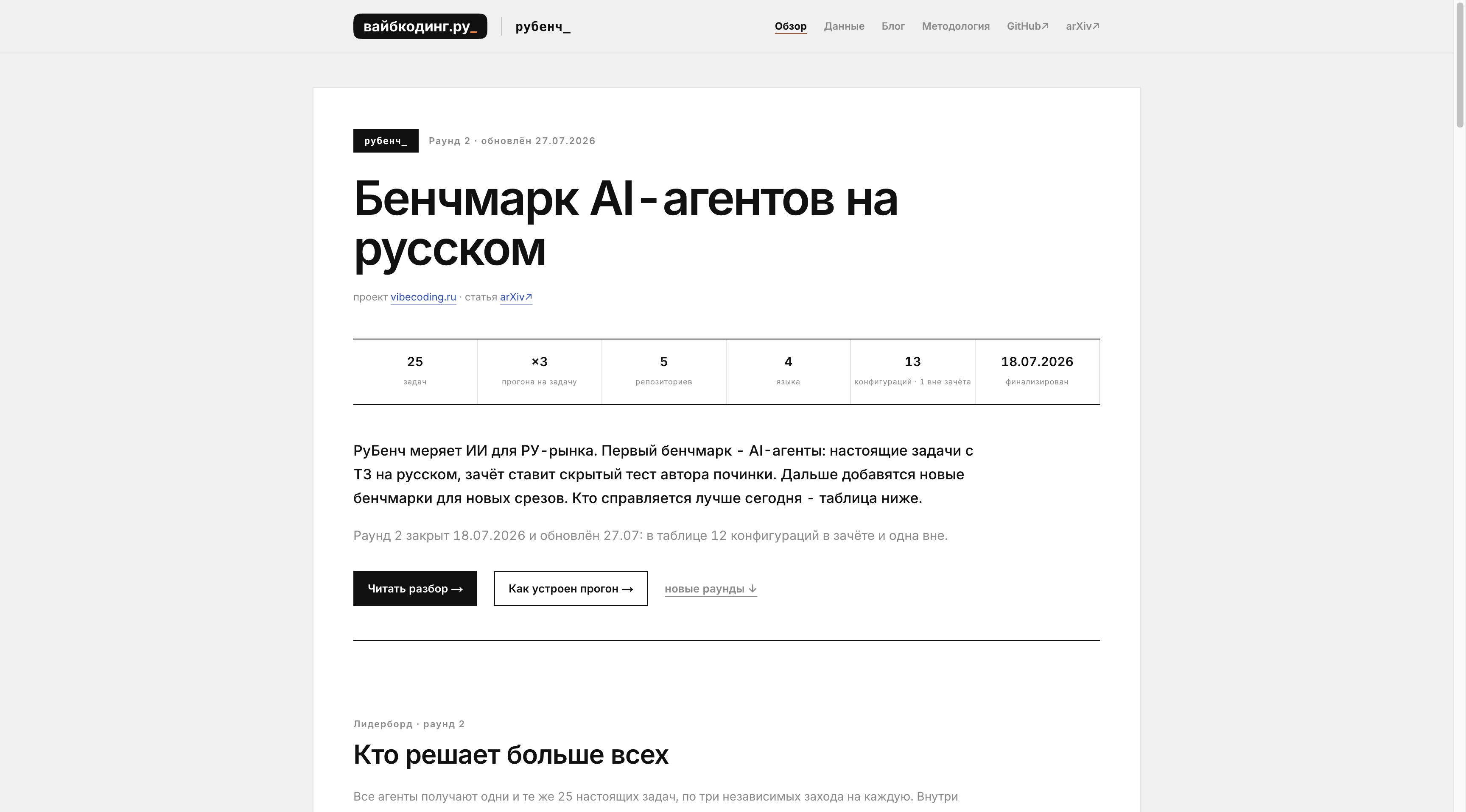 Страница РуБенча
