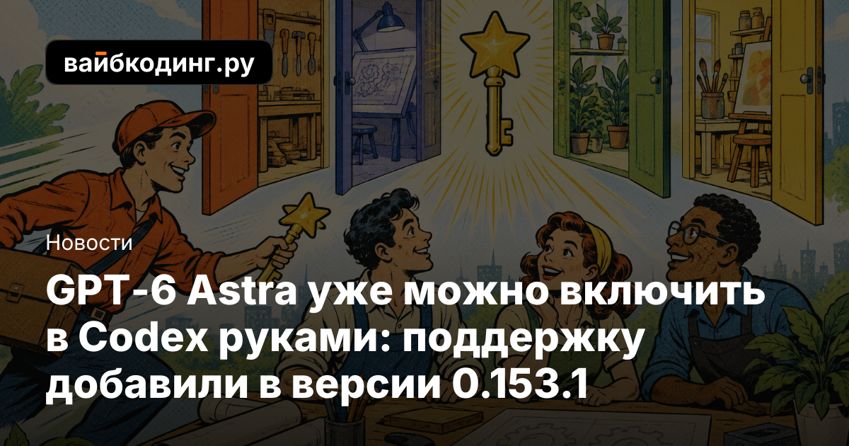 GPT-6 Astra уже можно включить в Codex руками: поддержку добавили в ...